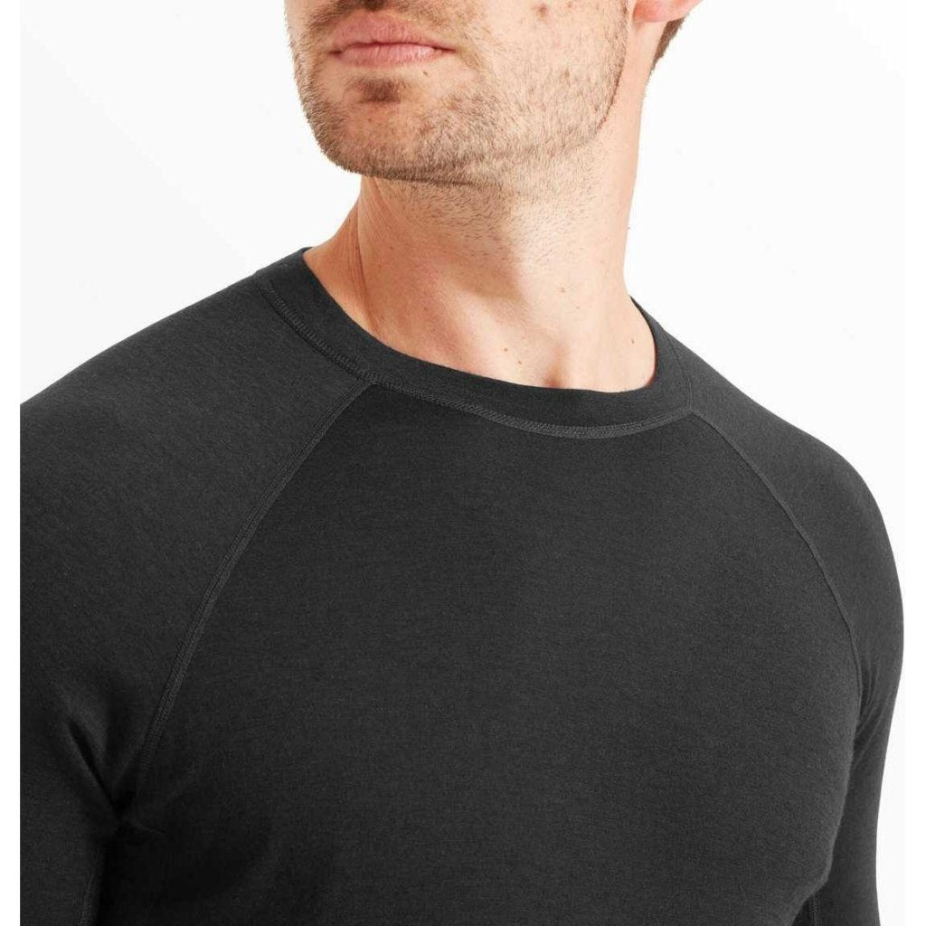 Artilect Boulder 125 Long Sleeve Crew Merino Men's Baselayer - Black - Hill and Dale Outdoors