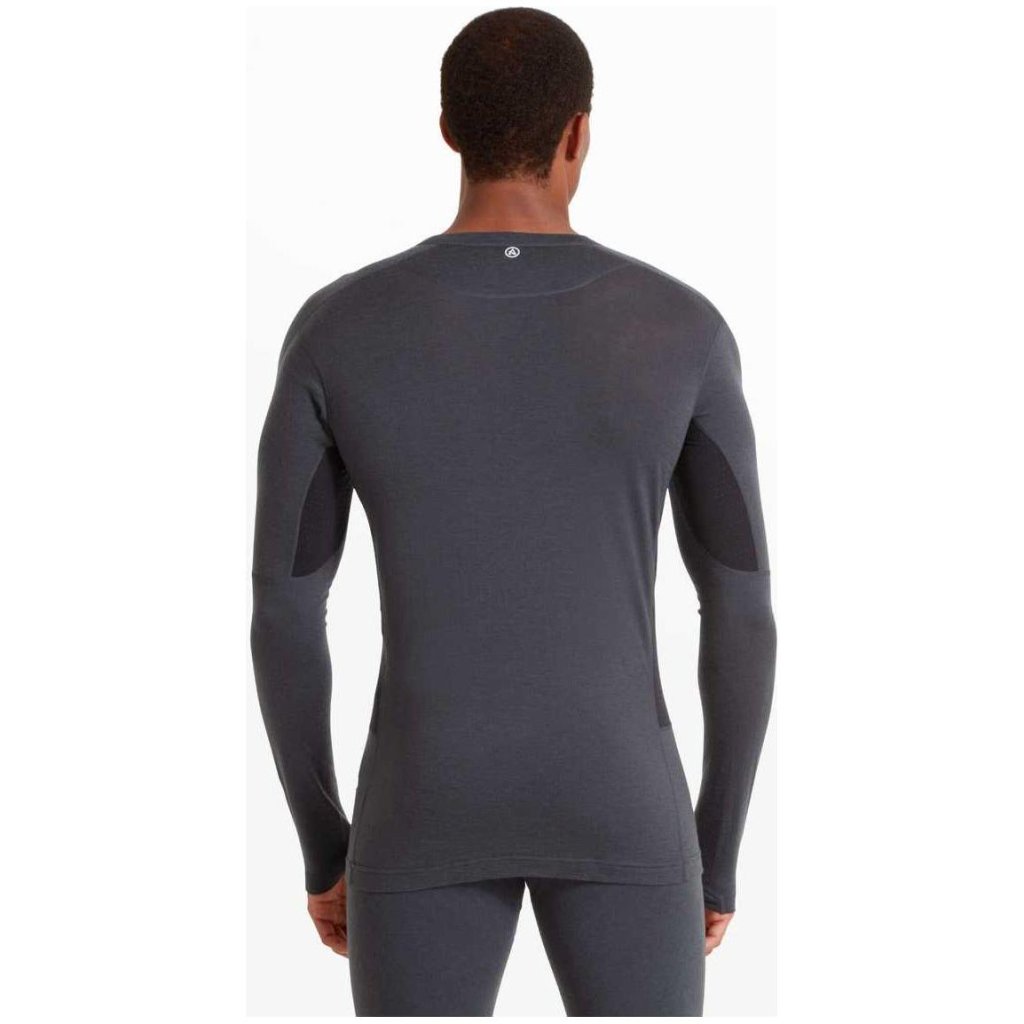 Artilect Boulder 125 Long Sleeve Crew Merino Men's Baselayer - Dusk Blue/ Black - Hill and Dale Outdoors