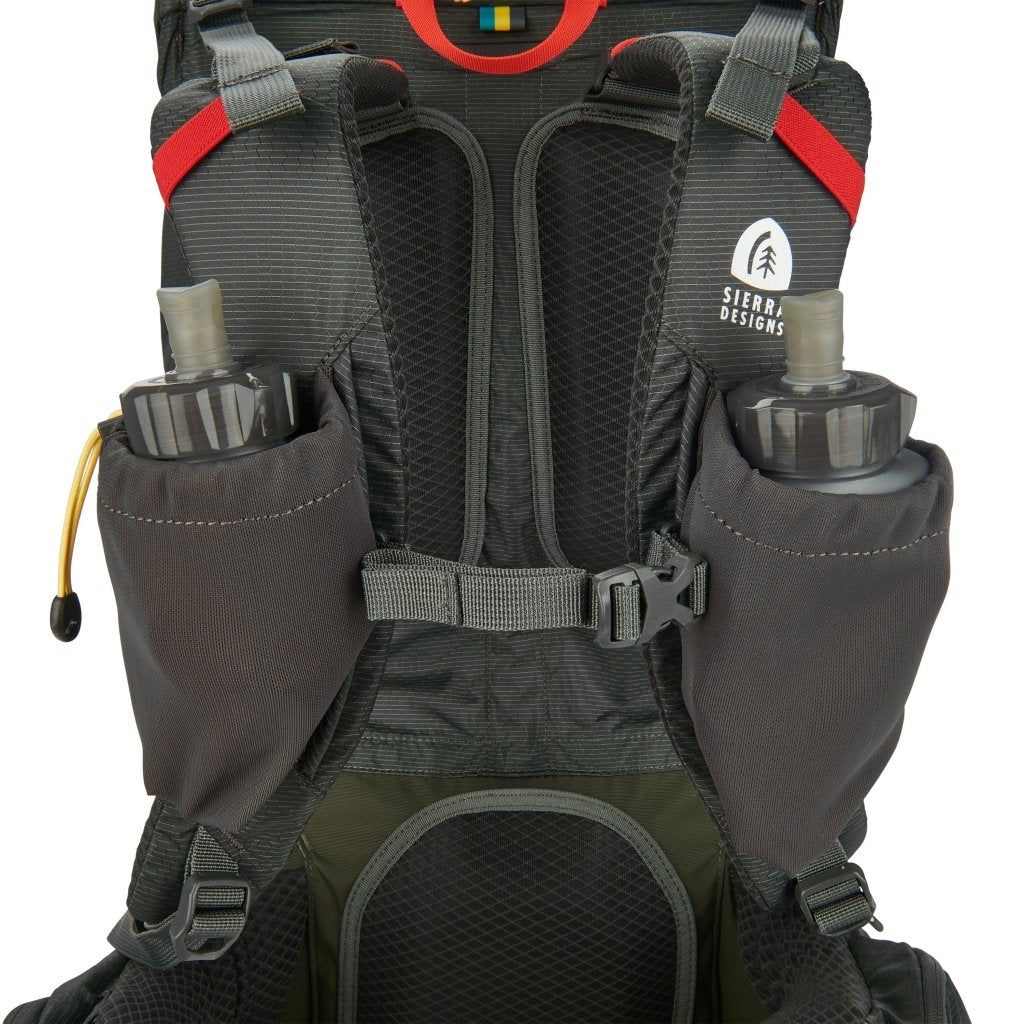 Sierra Designs Flex Capacitor 40L - 60L Blackpack With Waist Belt - Peat - Hill and Dale Outdoors