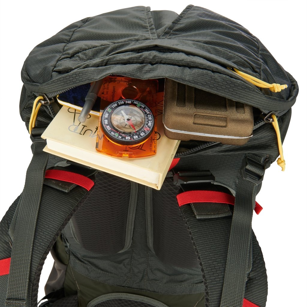Sierra Designs Flex Capacitor 40L - 60L Blackpack With Waist Belt - Peat - Hill and Dale Outdoors