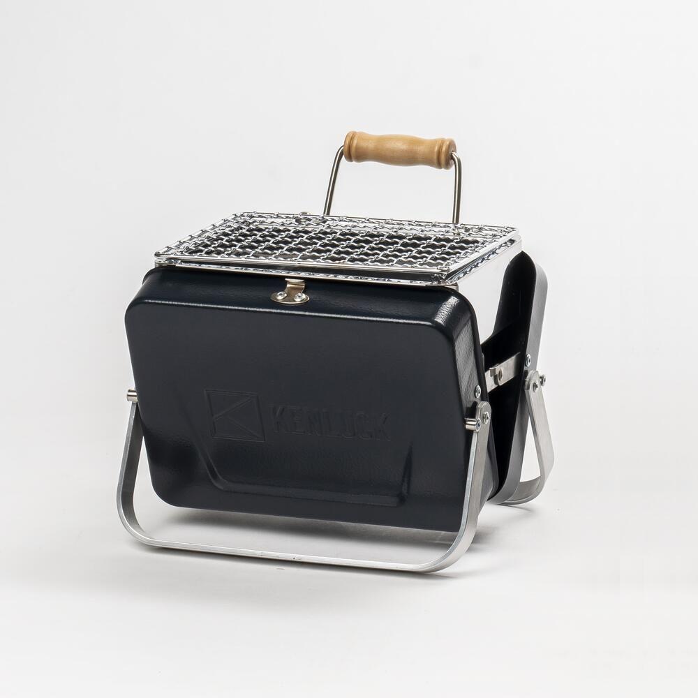 Kenluck Mini Grill / BBQ - Hammertone Gloss Blue - Hill and Dale Outdoors