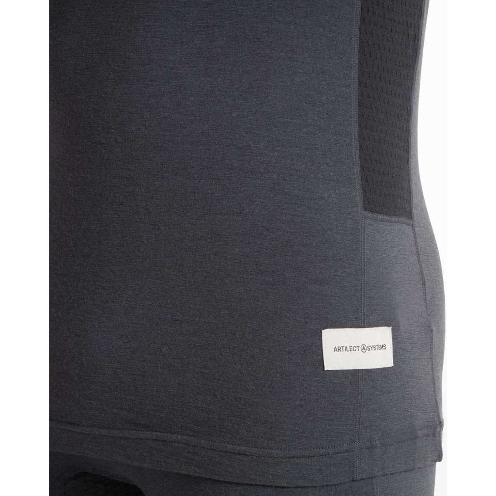 Artilect Boulder 125 Long Sleeve Crew Merino Men's Baselayer - Dusk Blue/ Black - Hill and Dale Outdoors