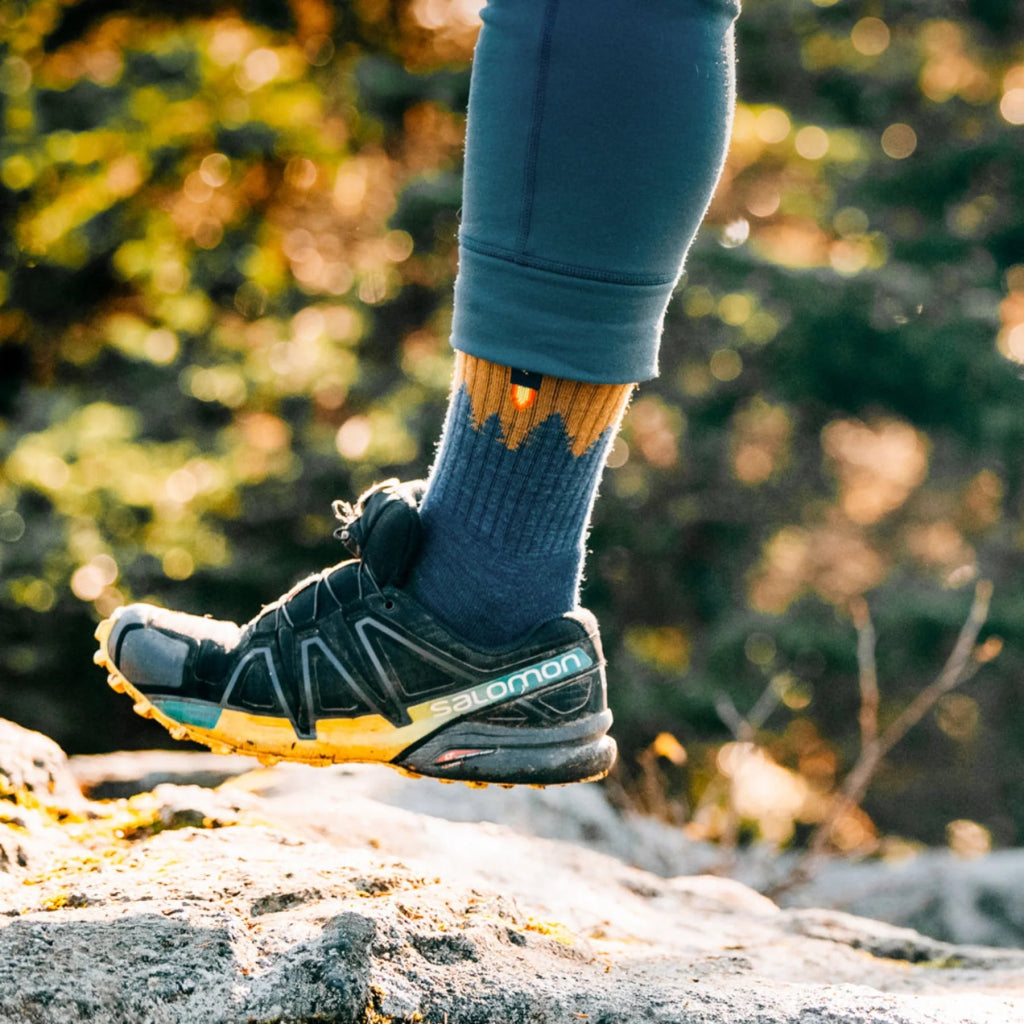 Darn Tough 1974 Men&#39;s Number 2 Micro Crew Midweight Hiking Socks - Denim - Hill and Dale Outdoors