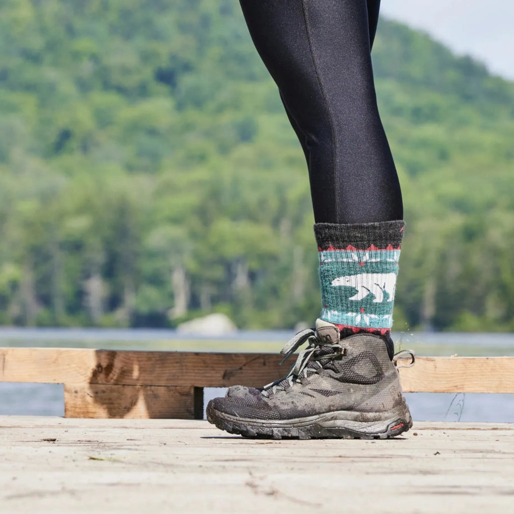 Darn Tough 5017 Women's Vanna Grizzle Boot Midweight Hiking Sock - Charcoal - Hill and Dale Outdoors