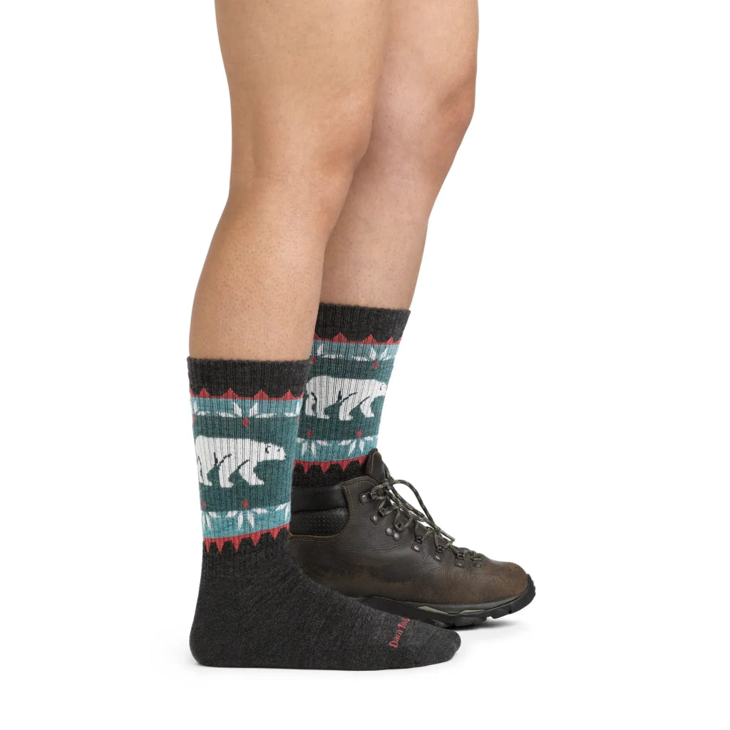Darn Tough 5017 Women's Vanna Grizzle Boot Midweight Hiking Sock - Charcoal - Hill and Dale Outdoors