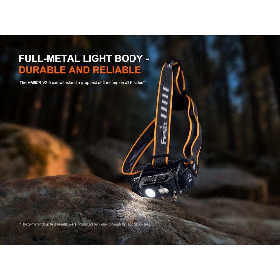 Fenix HM60R V2.0 1600 Lumens Rechargeable Headtorch - Hill and Dale Outdoors