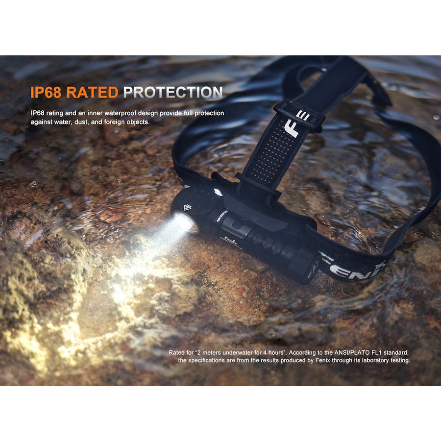 Fenix HM61R V3.0 1600 Lumens Magnetic Rechargeable Headtorch/Handtorch - Hill and Dale Outdoors