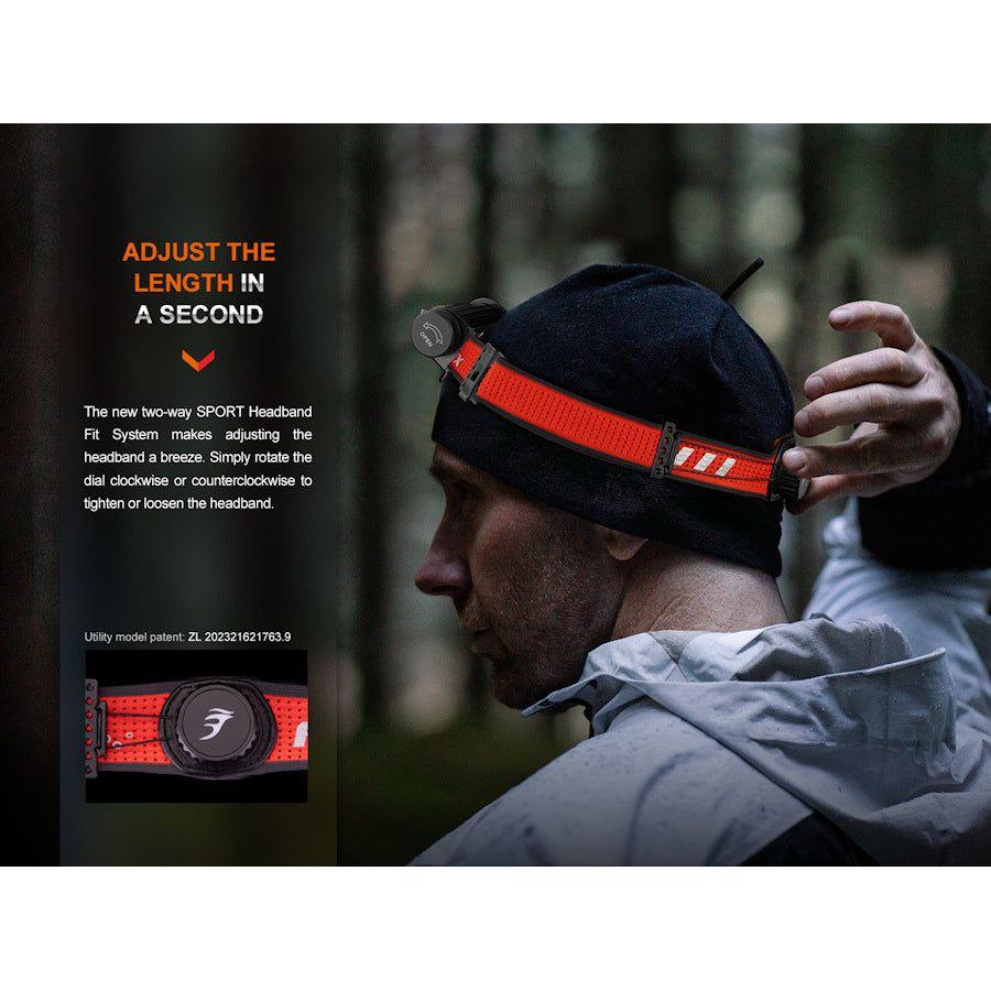 Fenix HM62 - T Light Weight Trail Running USB Rechargeable Headtorch - Black - Hill and Dale Outdoors