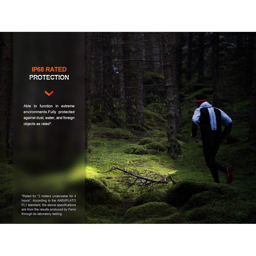 Fenix HM62 - T Light Weight Trail Running USB Rechargeable Headtorch - Black - Hill and Dale Outdoors