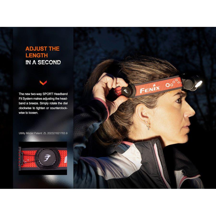 Fenix HM65R-T V2.0 Trail Running USB Rechargeable Headtorch - Black - Ex-Demo - Hill and Dale Outdoors