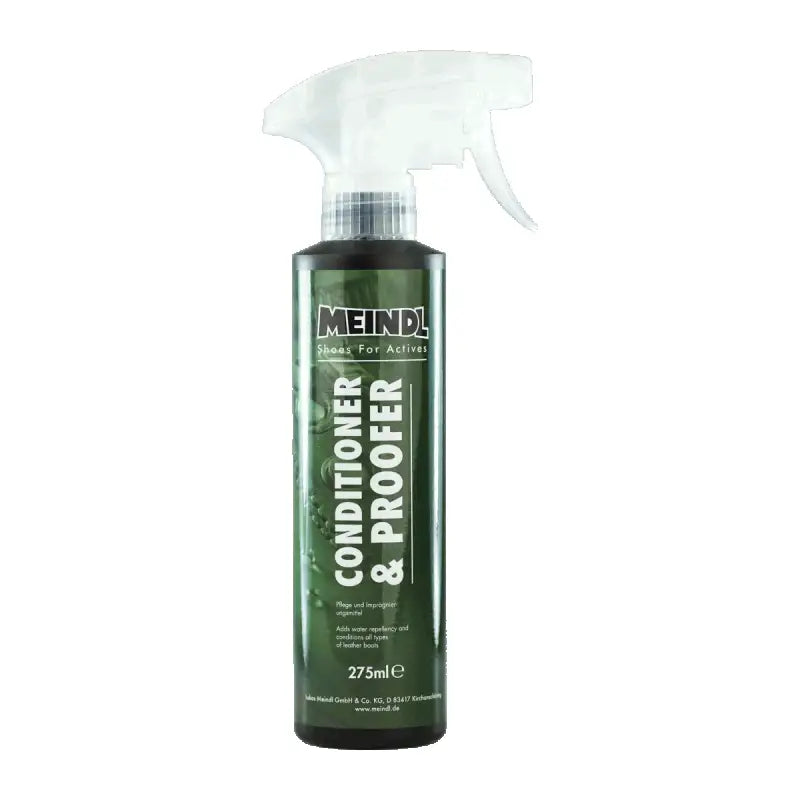Meindl leather and fabric conditioner spray bottle for waterproofing footwear