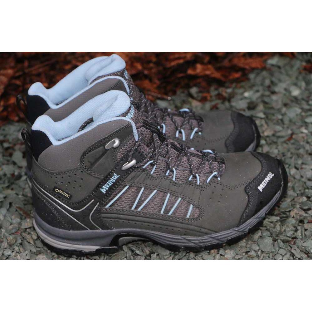 Meindl Journey Lady Mid GTX Wide Fit Walking Boots - Anthracite/Blue - Hill and Dale Outdoors