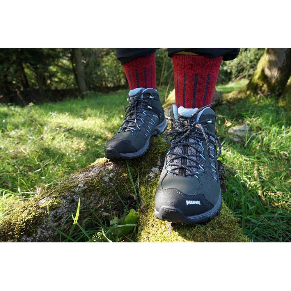 Meindl Journey Lady Mid GTX Wide Fit Walking Boots - Anthracite/Blue - Hill and Dale Outdoors
