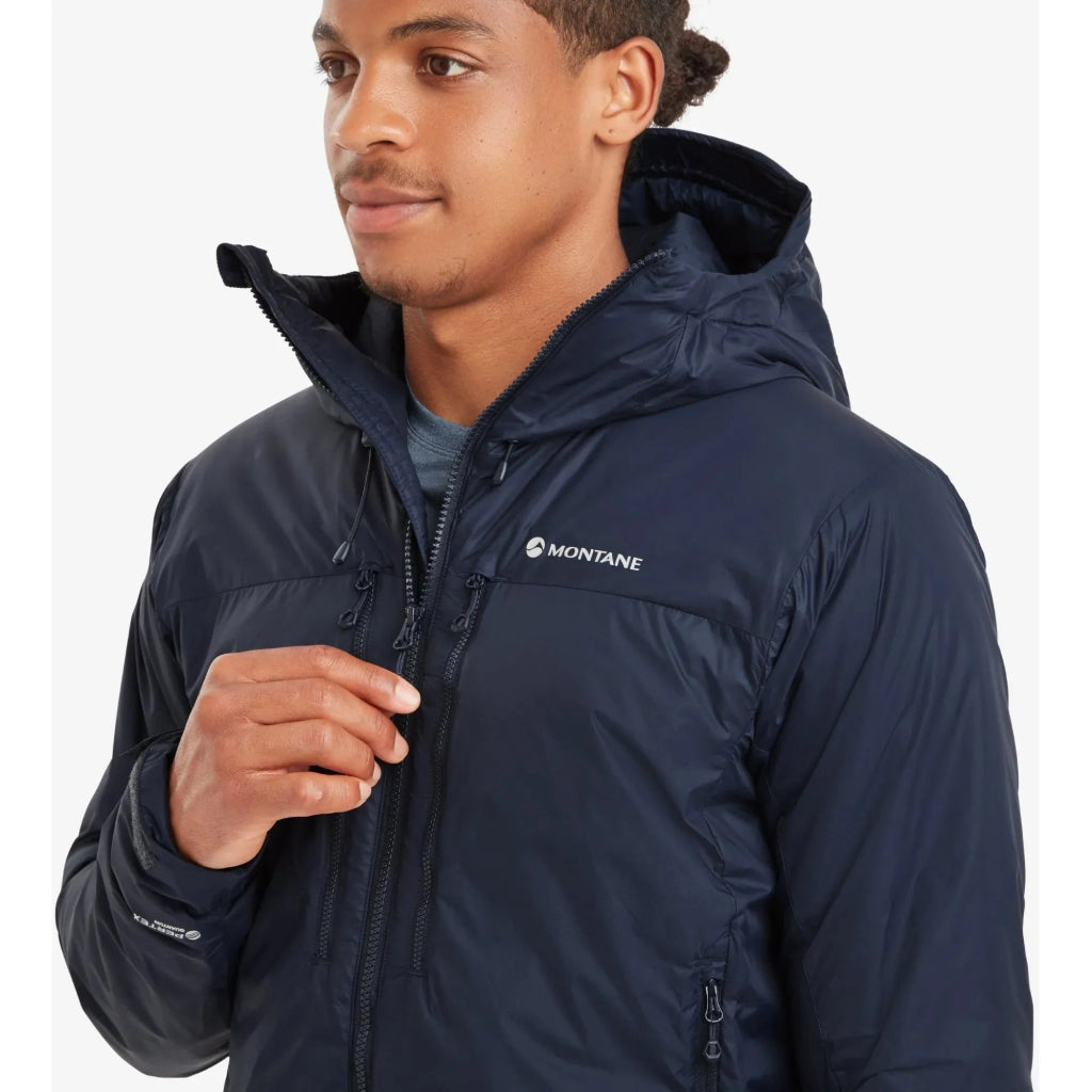 Montane Men&#39;s Respond XT Hooded Synthetic Insulated Jacket - Eclipse Blue - Hill and Dale Outdoors