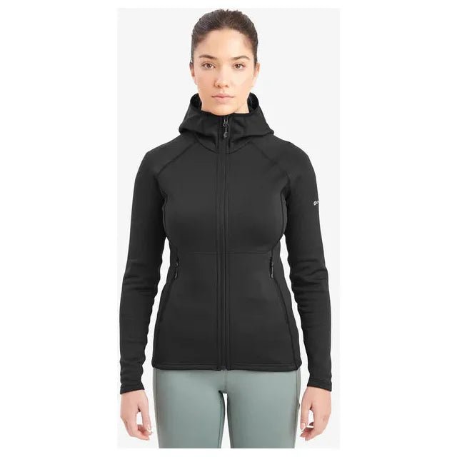Montane Women's Fury Hooded Fleece Jacket - Black - Hill and Dale Outdoors