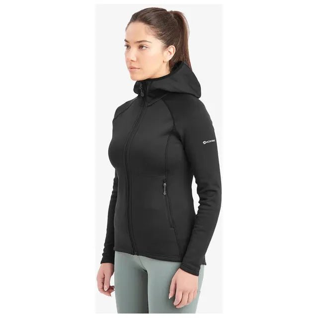 Montane Women's Fury Hooded Fleece Jacket - Black - Hill and Dale Outdoors