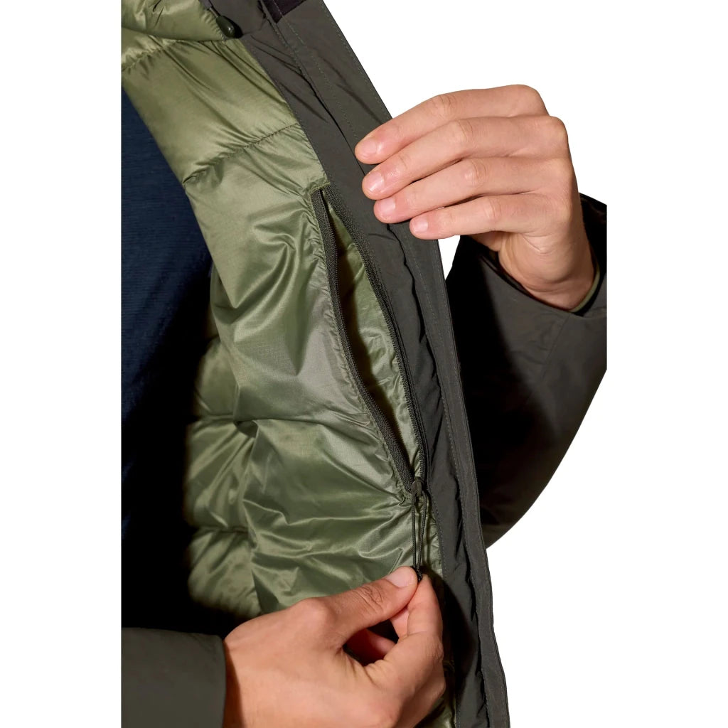 Rab Men's Valiance quilted inner lining and pocket seam