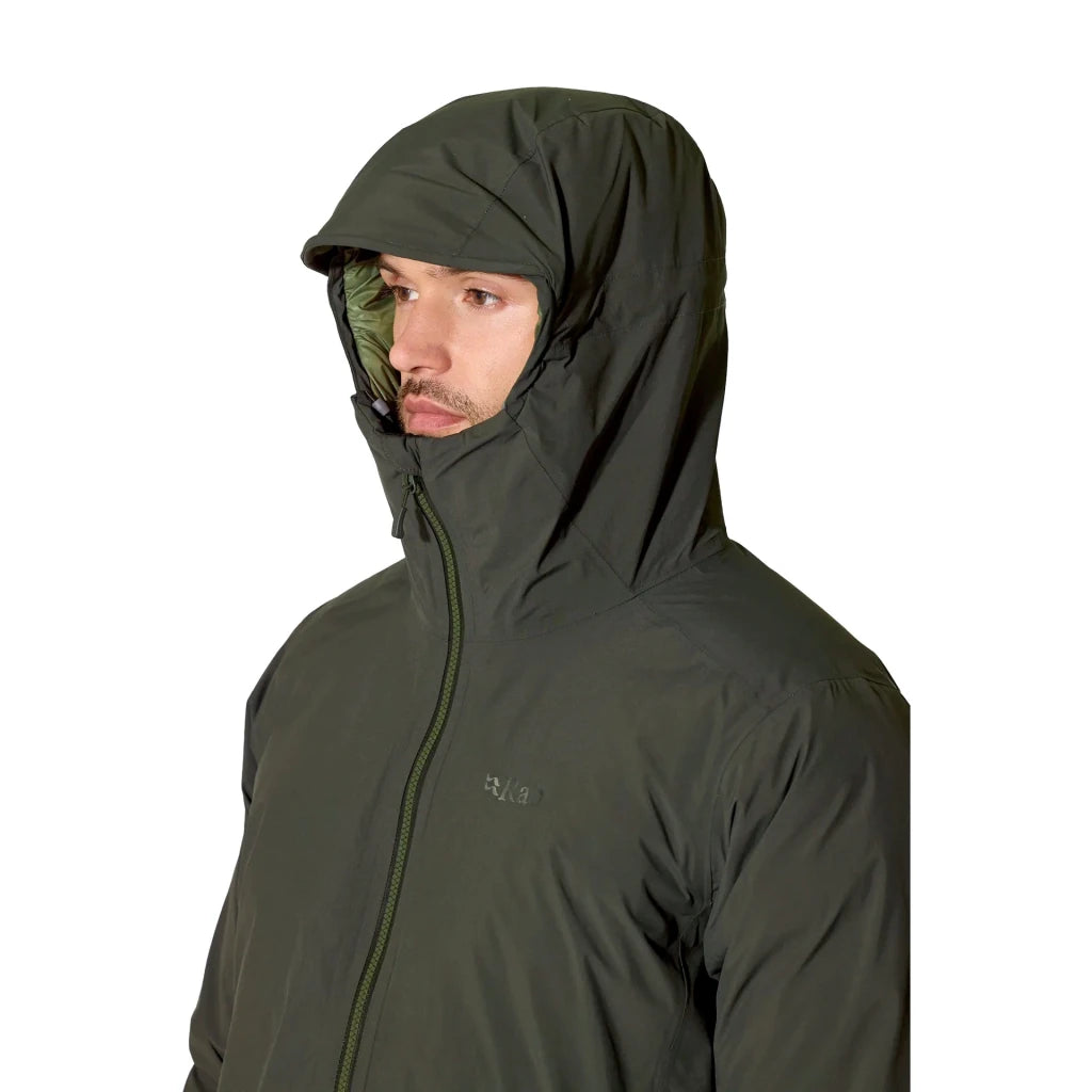 Rab Men's Valiance hood up front zipper detail