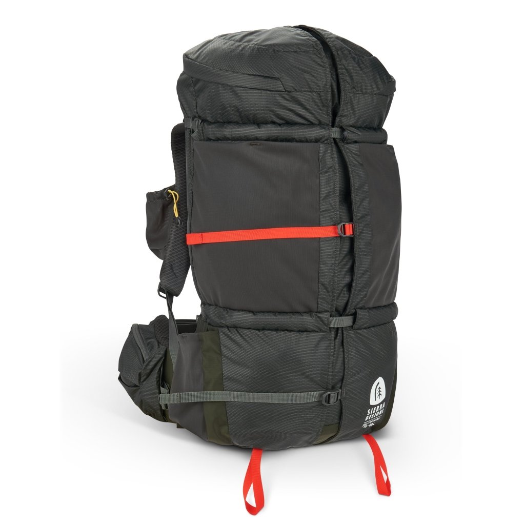 Sierra Designs Flex Capacitor 40L - 60L Blackpack With Waist Belt - Peat - Hill and Dale Outdoors
