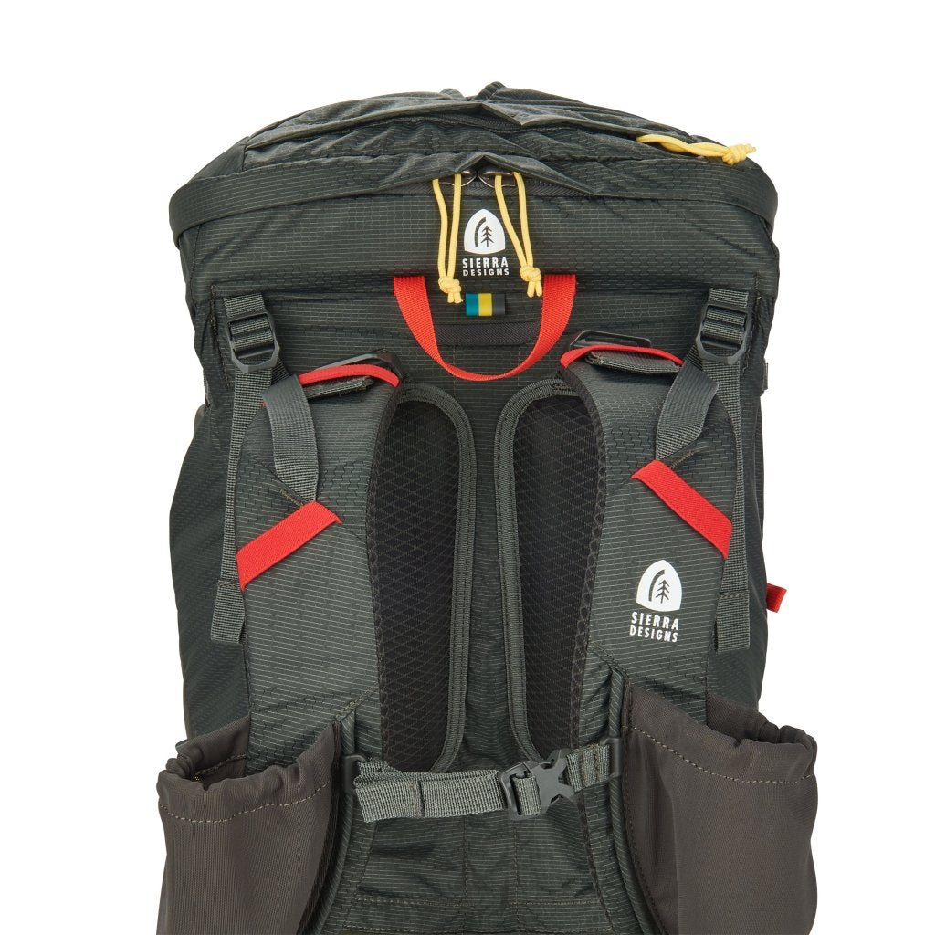 Sierra Designs Flex Capacitor 40L - 60L Blackpack With Waist Belt - Peat - Hill and Dale Outdoors