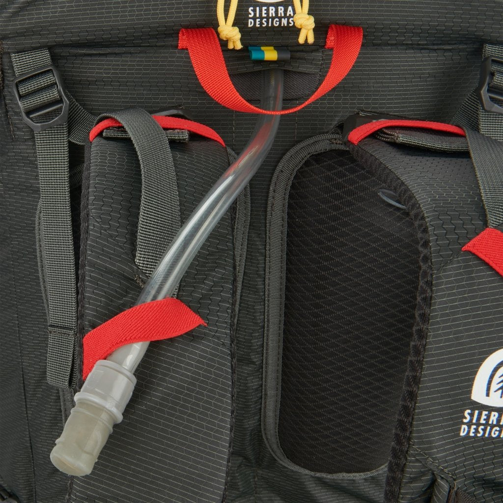 Sierra Designs Flex Capacitor 40L - 60L Blackpack With Waist Belt - Peat - Hill and Dale Outdoors