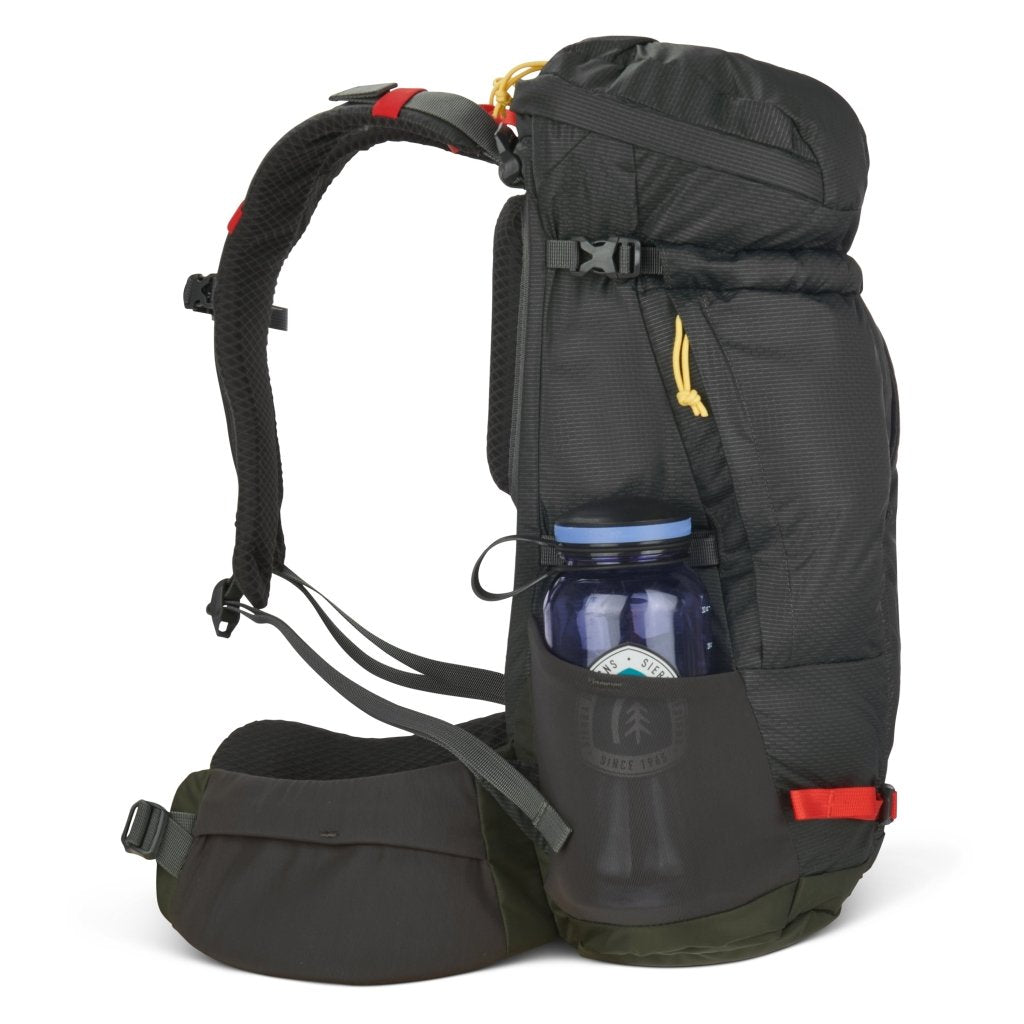 Sierra Designs Flex Hike 20L - 30L Backpack - Peat/Fiery Red - Hill and Dale Outdoors