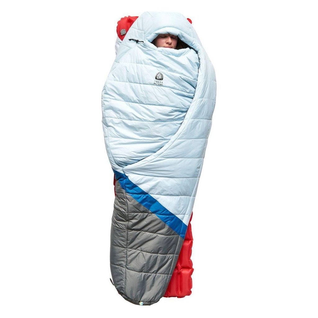 Sierra Designs Women's Night Cap 20° Degree Synthetic Sleeping Bag - Ice Blue - Hill and Dale Outdoors