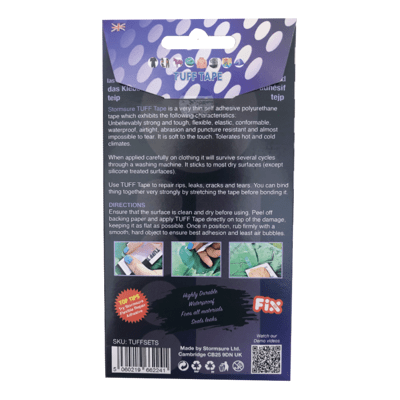 Stormsure 'TUFF Tape' Assorted Self Adhesive Patch Set - Small (6 patches) - Hill and Dale Outdoors