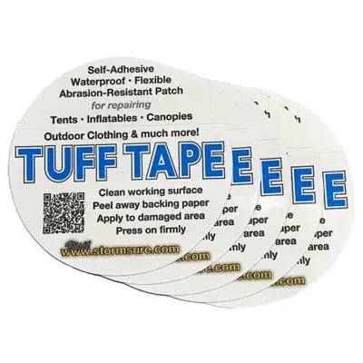 Stormsure 'TUFF Tape' Self Adhesive Waterproof Repair Patches - 5 pack 75mm - Hill and Dale Outdoors